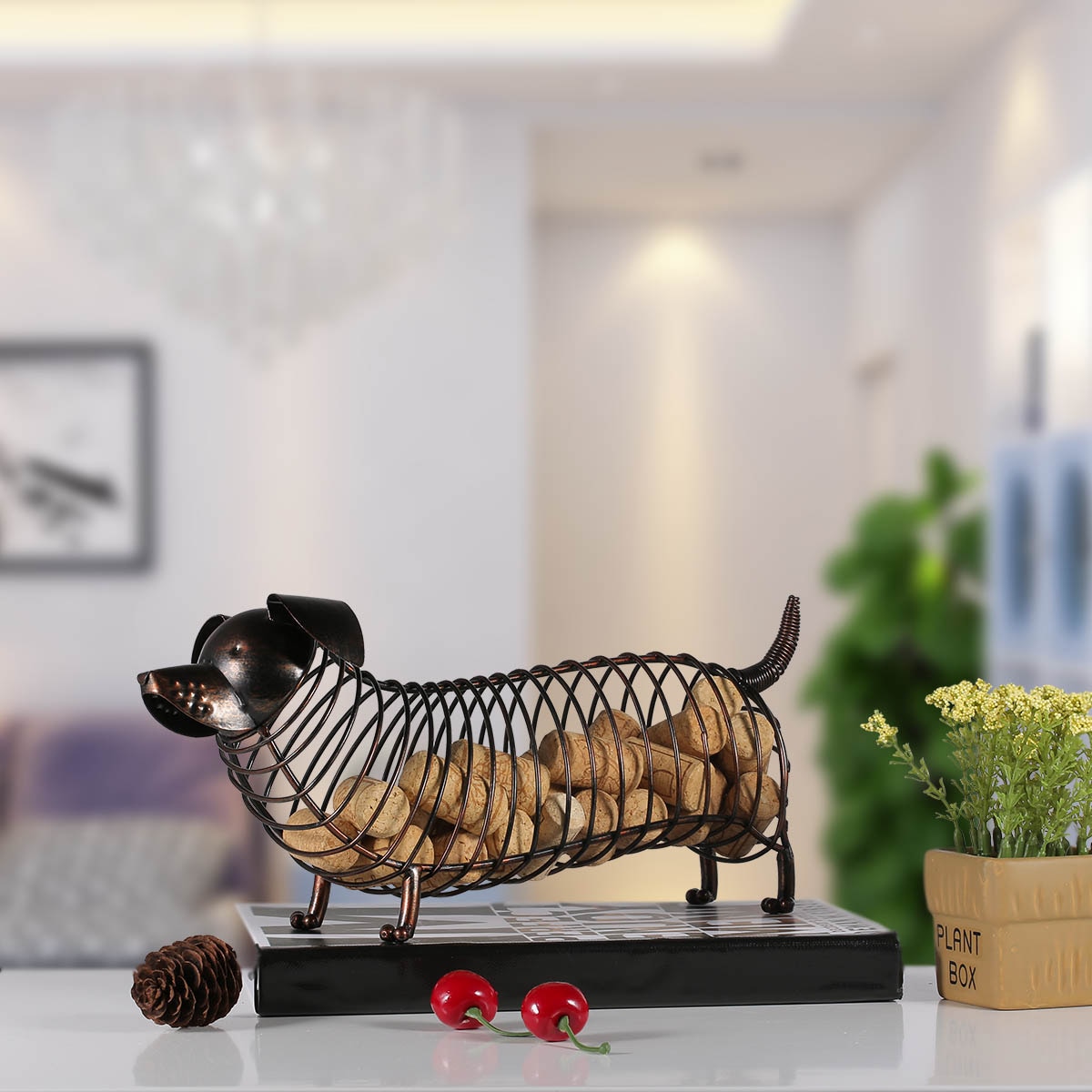 Metal Dog Wine Cork Storage Metal Dog Wine Cork Storage