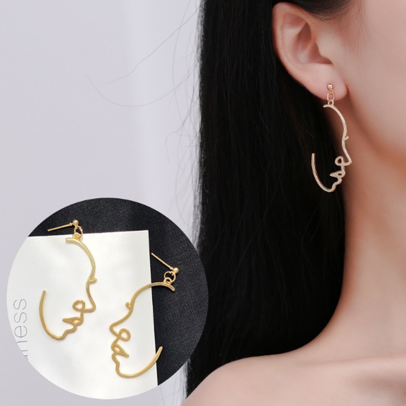 Metal Earrings Abstract Dangle Metal Earrings Abstract Dangle