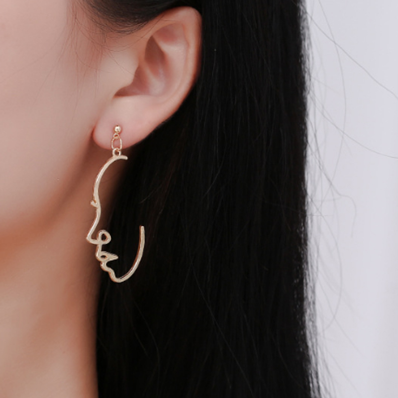 Metal Earrings Abstract Dangle Metal Earrings Abstract Dangle