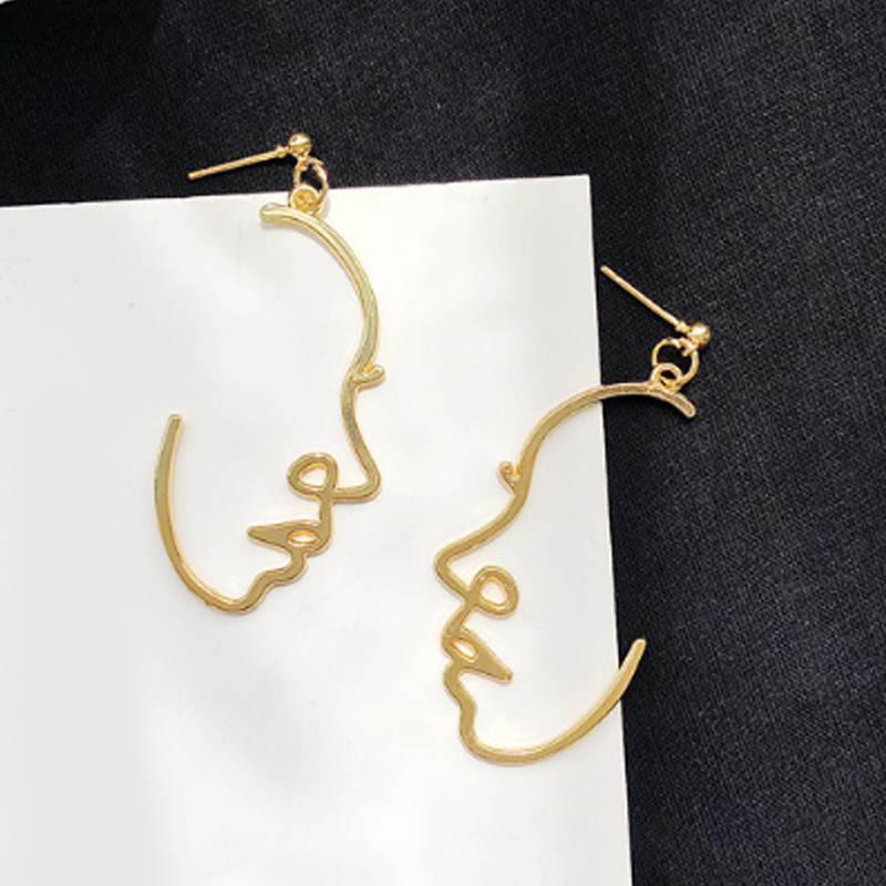 Metal Earrings Abstract Dangle Metal Earrings Abstract Dangle