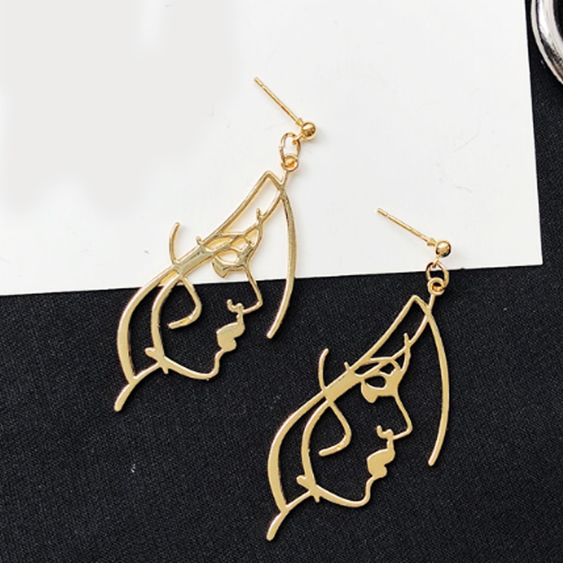 Metal Earrings Abstract Dangle Metal Earrings Abstract Dangle
