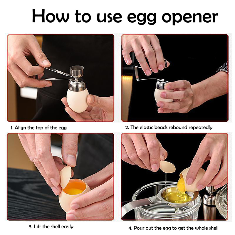Metal Eggshell Opener Tool