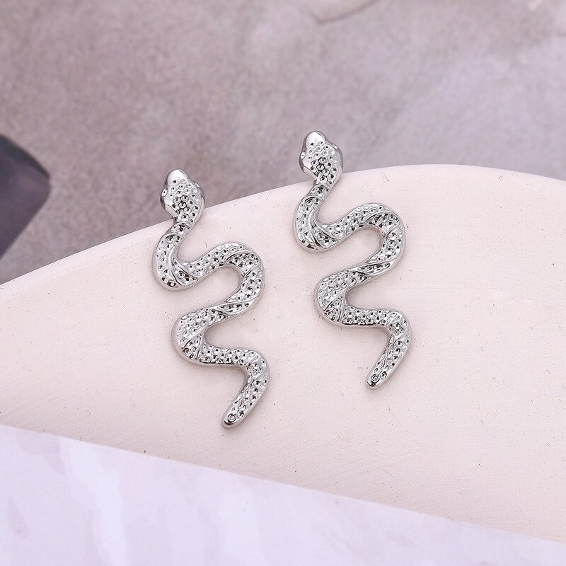 Metal Fashion Snake Drop Earrings Metal Fashion Snake Drop Earrings