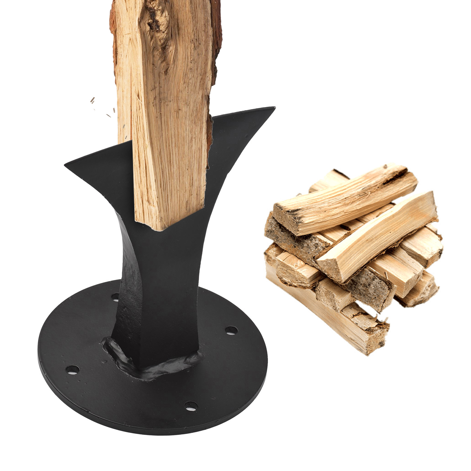 Metal Firewood Kindling Splitter with Screws