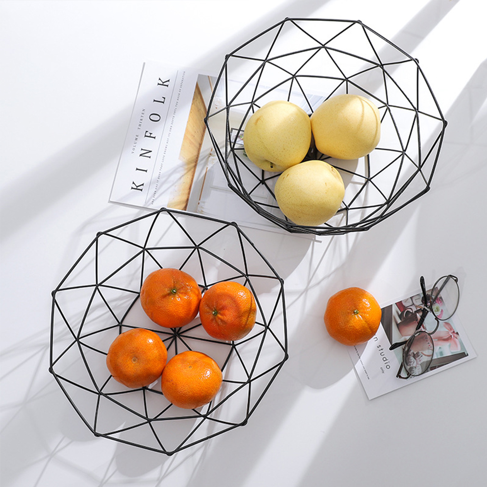 Metal Fruit Basket Geometric Style Metal Fruit Basket Geometric Style