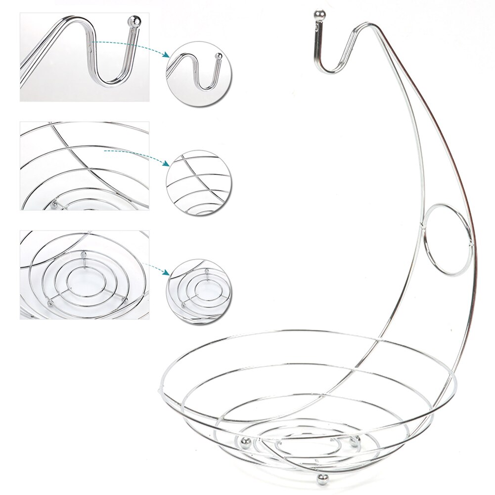 Metal Fruit Bowl with Banana Hanger
