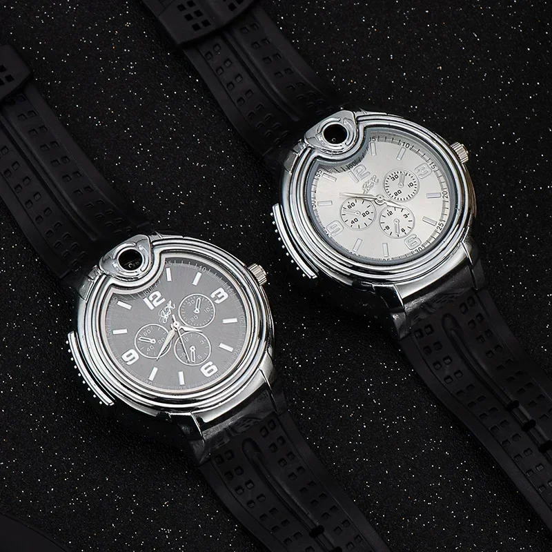 Metal Gas Watch Lighter – Refillable Windproof Lighter Integrated into a Stylish Wristwatch Metal Gas Watch Lighter – Refillable Windproof Lighter Integrated into a Stylish Wristwatch