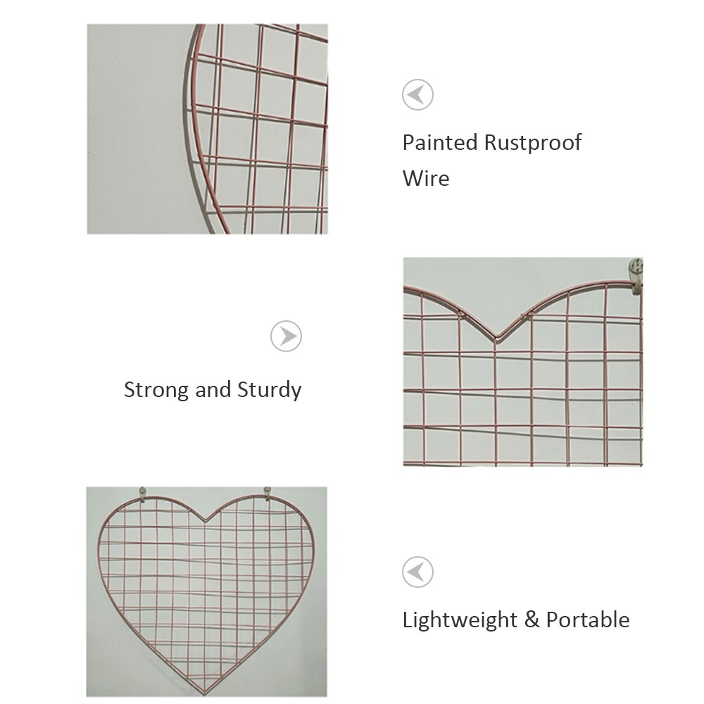 Metal Grid Panel With Heart Shape Metal Grid Panel With Heart Shape