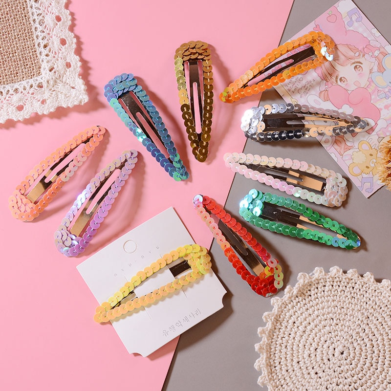 Metal Hair Clip Ladies Sequin Barrette Metal Hair Clip Ladies Sequin Barrette