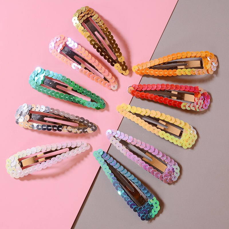 Metal Hair Clip Ladies Sequin Barrette Metal Hair Clip Ladies Sequin Barrette