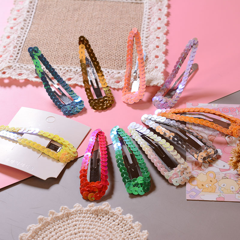 Metal Hair Clip Ladies Sequin Barrette Metal Hair Clip Ladies Sequin Barrette