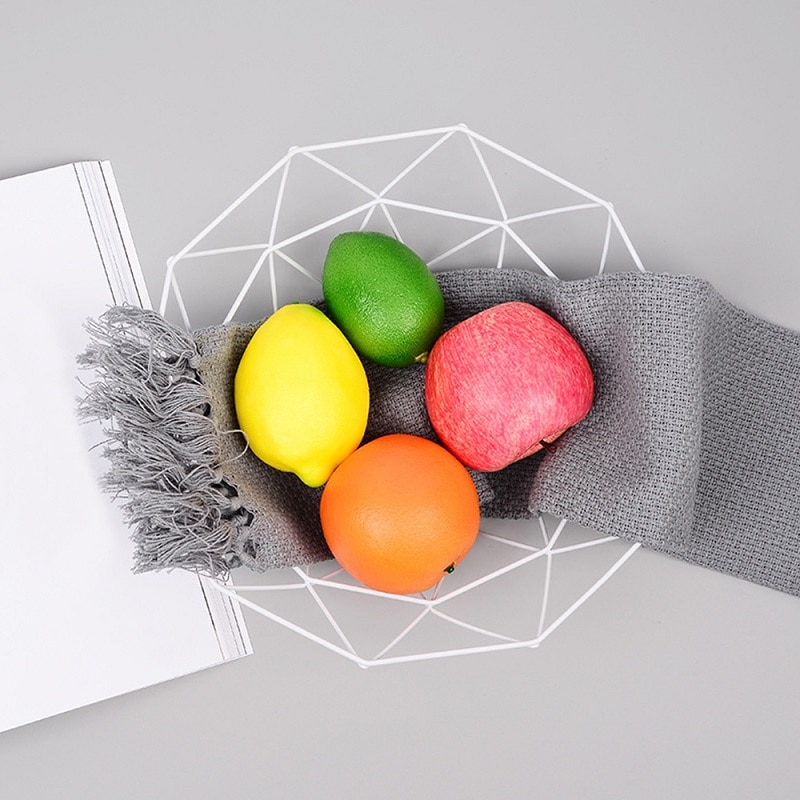 Metal Hexagonal Geometric Fruit Bowl