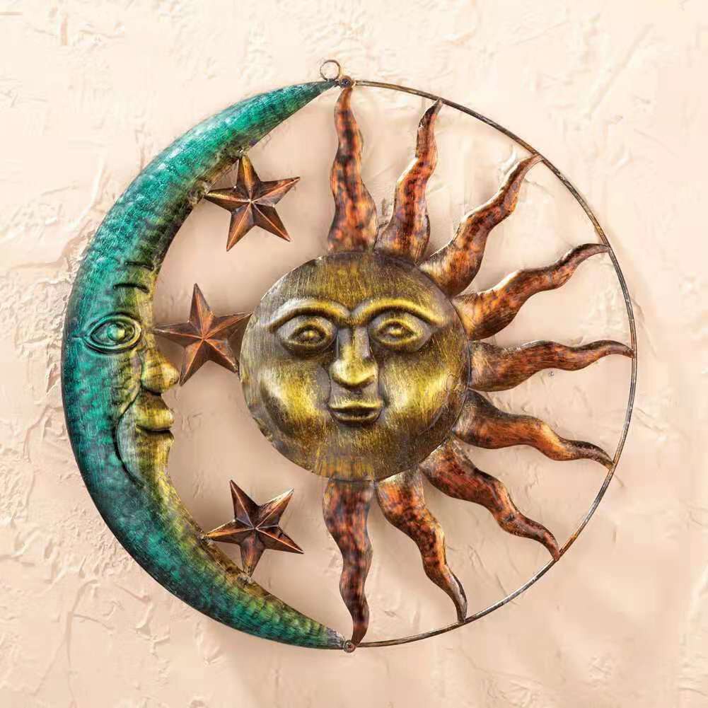 Metal Iron Sun Moon Wall Decor Metal Iron Sun Moon Wall Decor