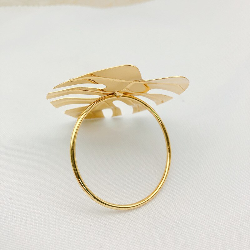 Metal Leaf Napkin Rings (12pcs)