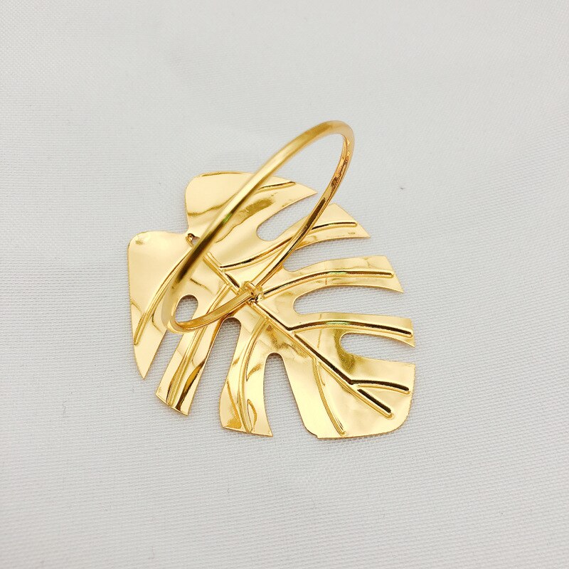 Metal Leaf Napkin Rings (12pcs)