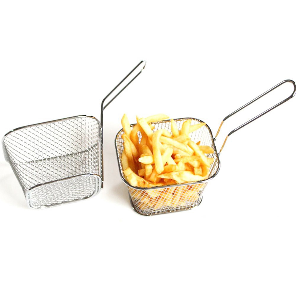 Metal Mesh French Fries Serving Basket Metal Mesh French Fries Serving Basket
