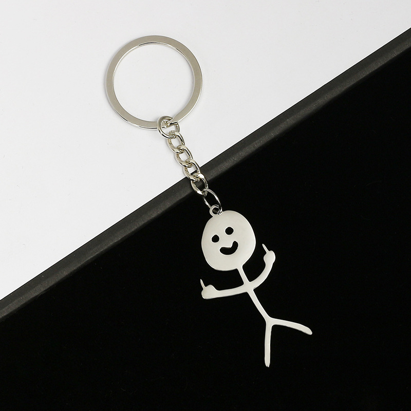 Metal Middle Finger Key Ring