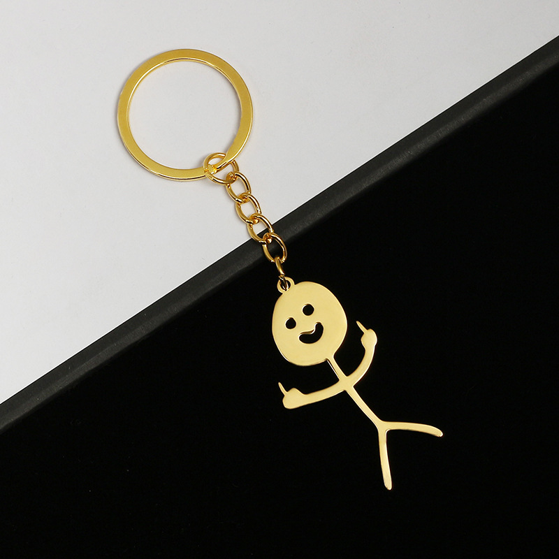 Metal Middle Finger Key Ring