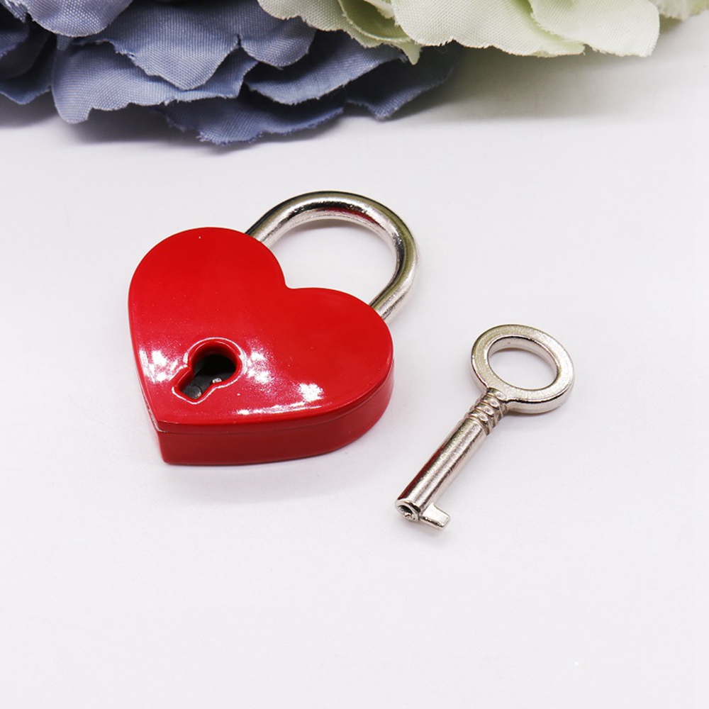 Metal Mini Heart Shaped Lock and Key