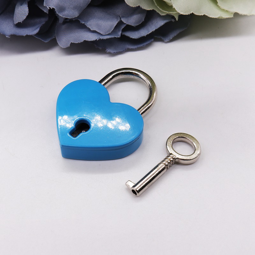 Metal Mini Heart Shaped Lock and Key