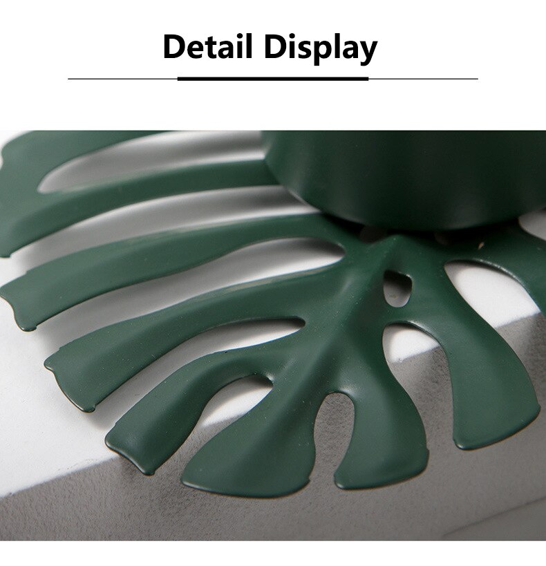 Metal Palm Leaf Candle Holder