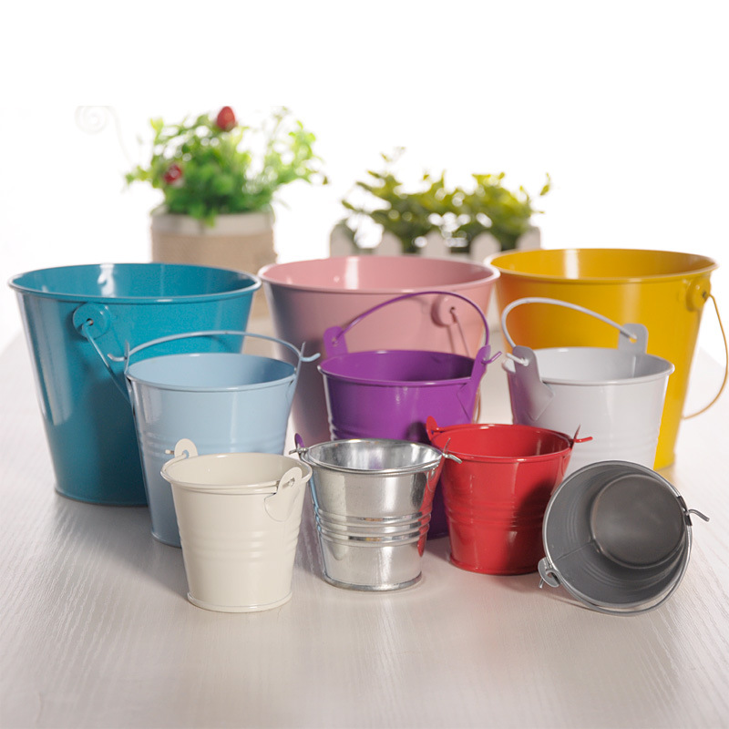 Metal Plant Bucket Home Decoration