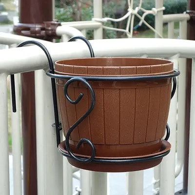 Metal Railing Plant Hanger Metal Railing Plant Hanger