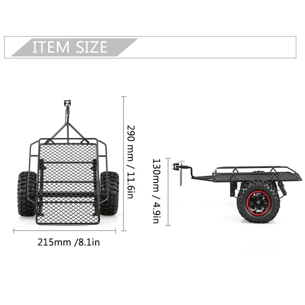 Metal RC Trailer Hopper Frame Simulation For 1/10 Rock Crawler Truck Trail Traxxas TRX-4 TRX4 Axial SCX10 RC4WD D90 CC01 Metal RC Trailer Hopper Frame Simulation For 1/10 Rock Crawler Truck Trail Traxxas TRX-4 TRX4 Axial SCX10 RC4WD D90 CC01