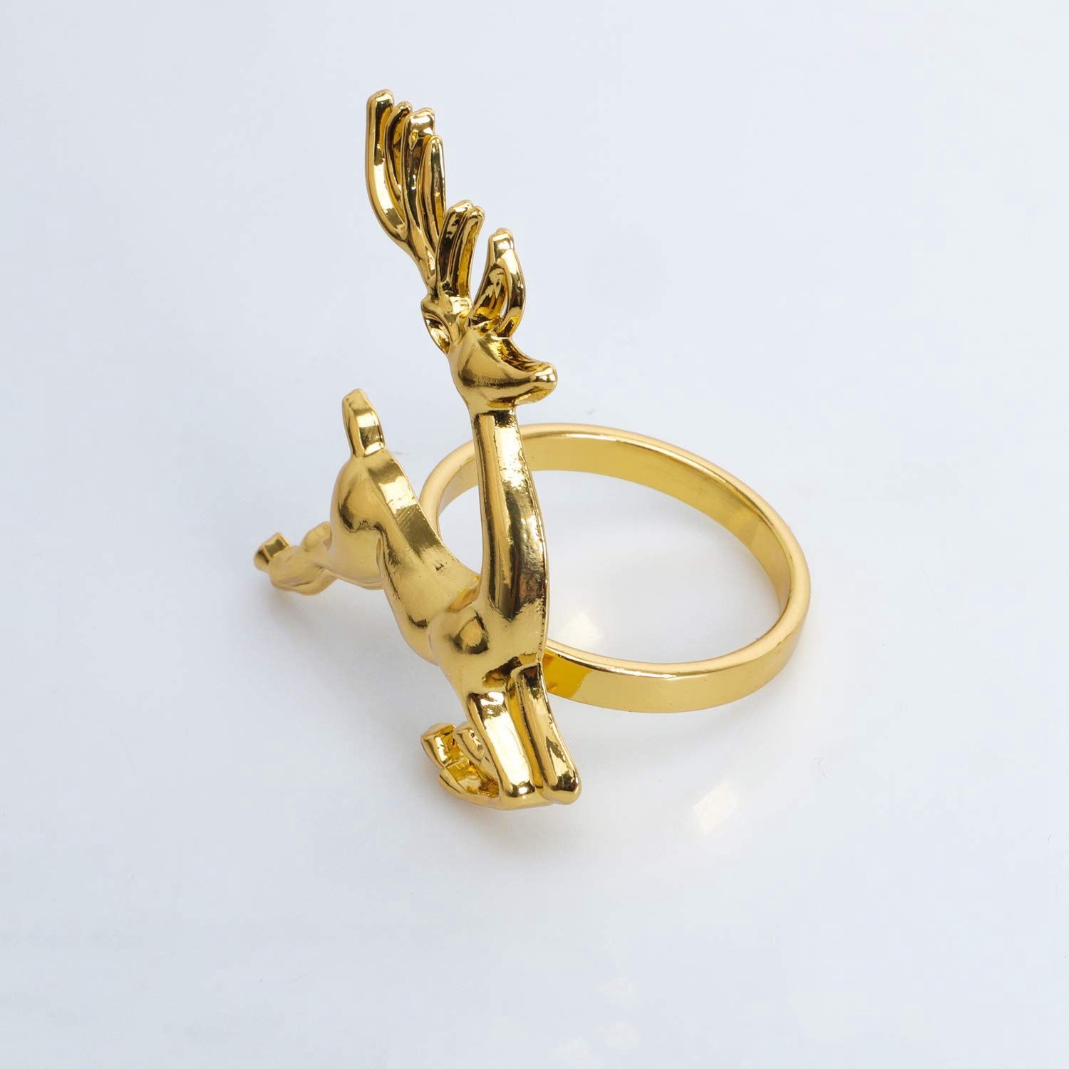 Metal Reindeer Napkin Rings (6pcs)