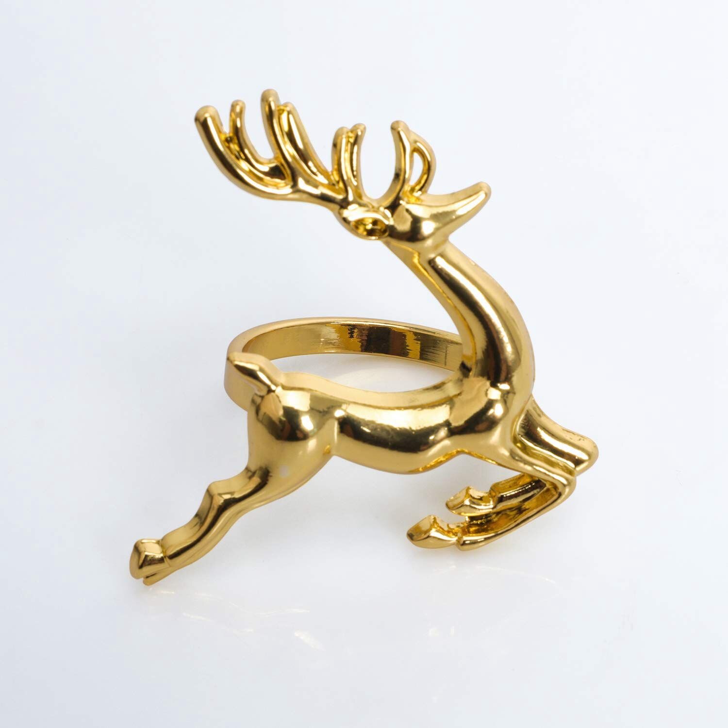 Metal Reindeer Napkin Rings (6pcs)