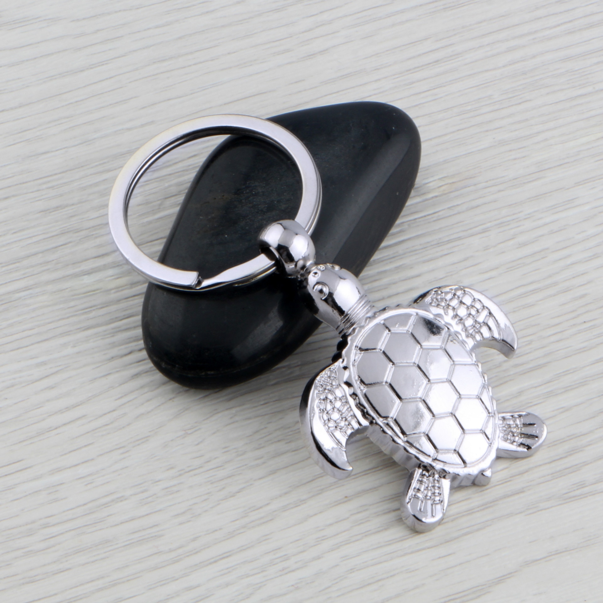 Metal Sea Turtle Keychain
