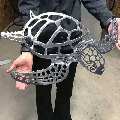 Metal Sea Turtle Ornament Beach Theme Decor Wall Art Decorations Wall Hanging For Indoor Living Room Decor Metal Turtle