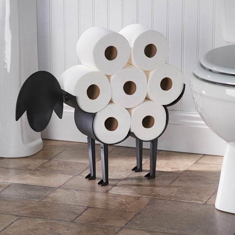 Metal Sheep Loo Roll Holder