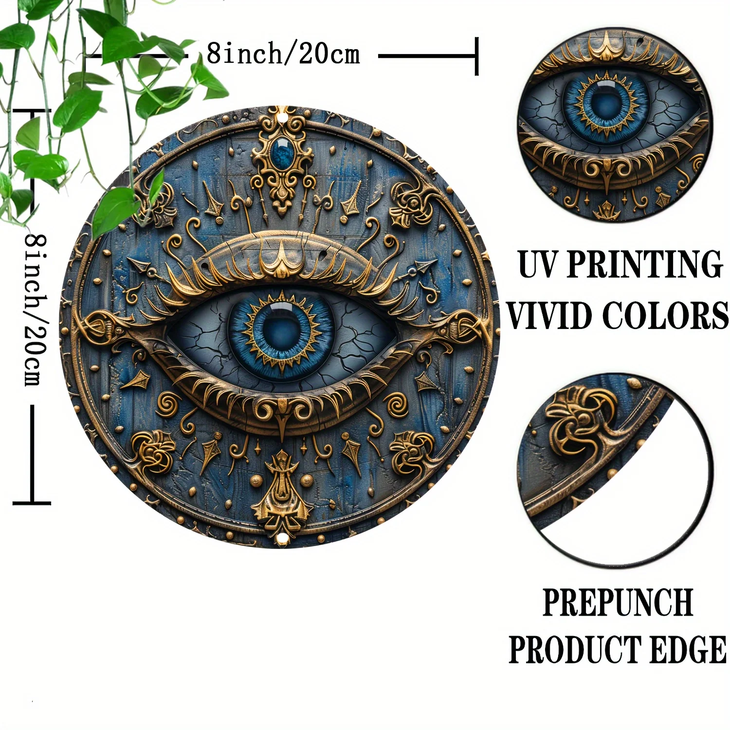 Metal Signage with All-Seeing Eye – Ancient Egyptian Wall Hanging Decoration, Living Dining Room -Pyramid Themed Home Metal Signage with All-Seeing Eye – Ancient Egyptian Wall Hanging Decoration, Living Dining Room -Pyramid Themed Home