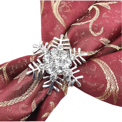 Metal Snowflake Napkin Ring Set (6pcs)