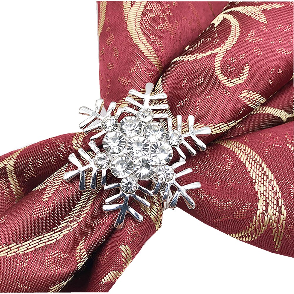 Metal Snowflake Napkin Ring Set (6pcs)