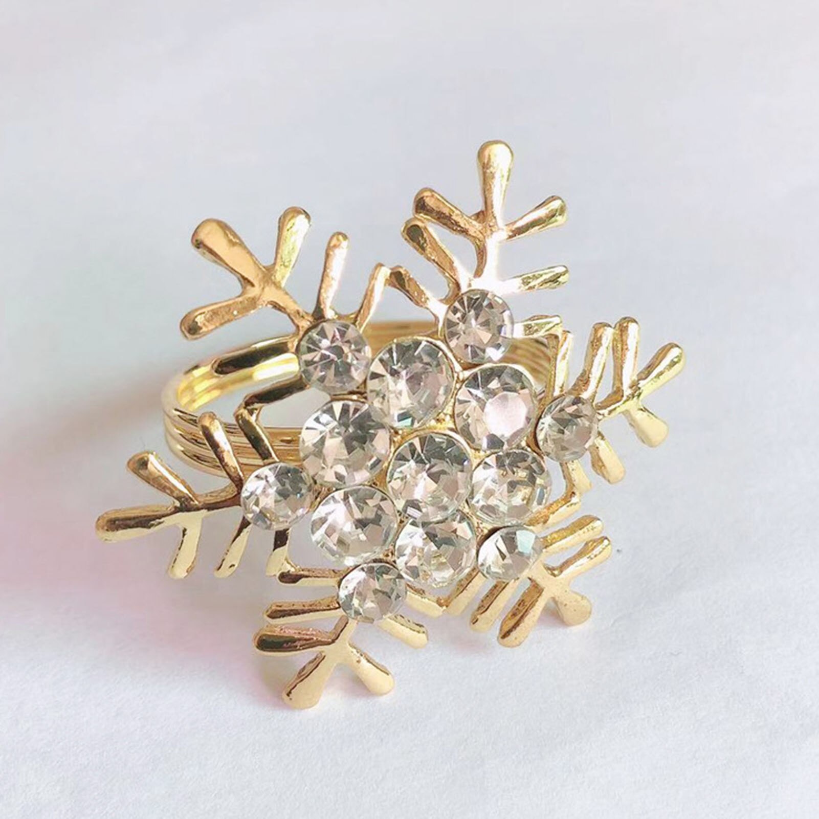 Metal Snowflake Napkin Ring Set (6pcs)