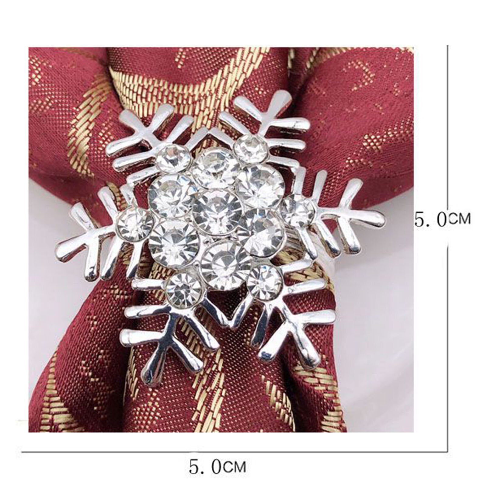 Metal Snowflake Napkin Ring Set (6pcs)