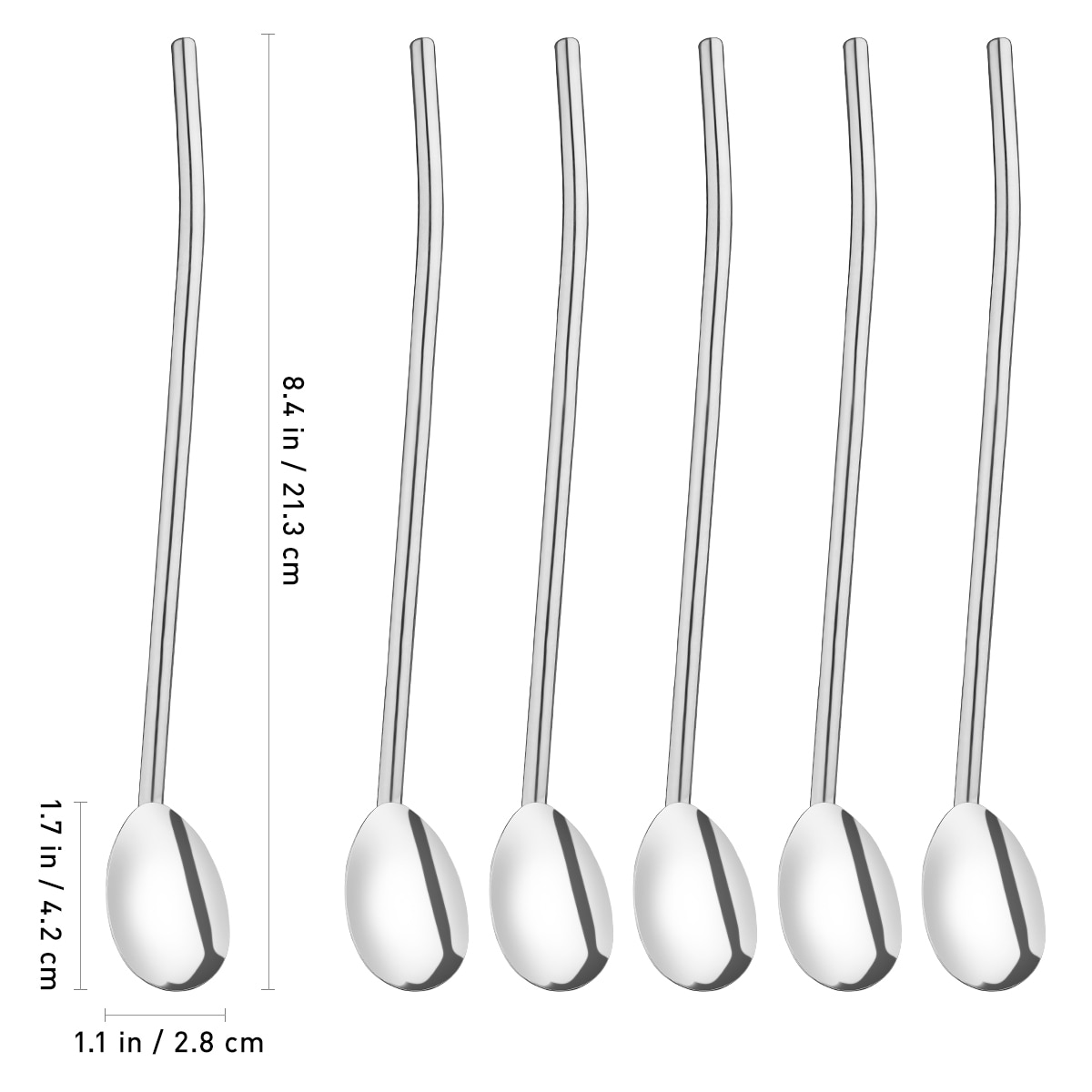 Metal Spoon Straws Set (6pcs) Metal Spoon Straws Set (6pcs)