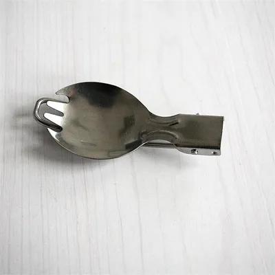 Metal Spork Foldable Camping Utensil