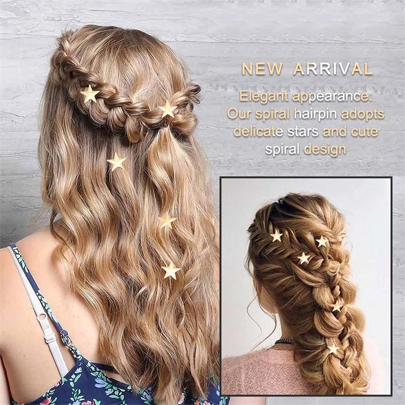 Metal Spring Star Hairpins (20pcs) Metal Spring Star Hairpins (20pcs)