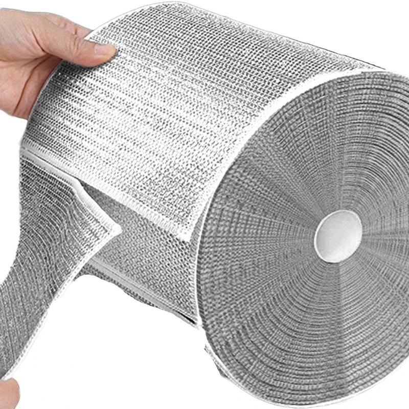 Metal Steel Wire Rags Cloth Home Kitchen Pot Pan Dishwashing Double-sided Dishcloth Cleaning Cloths Towel Scrubber Rag