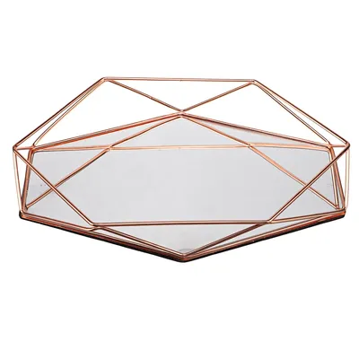 Metal Storage Hexagon Tray