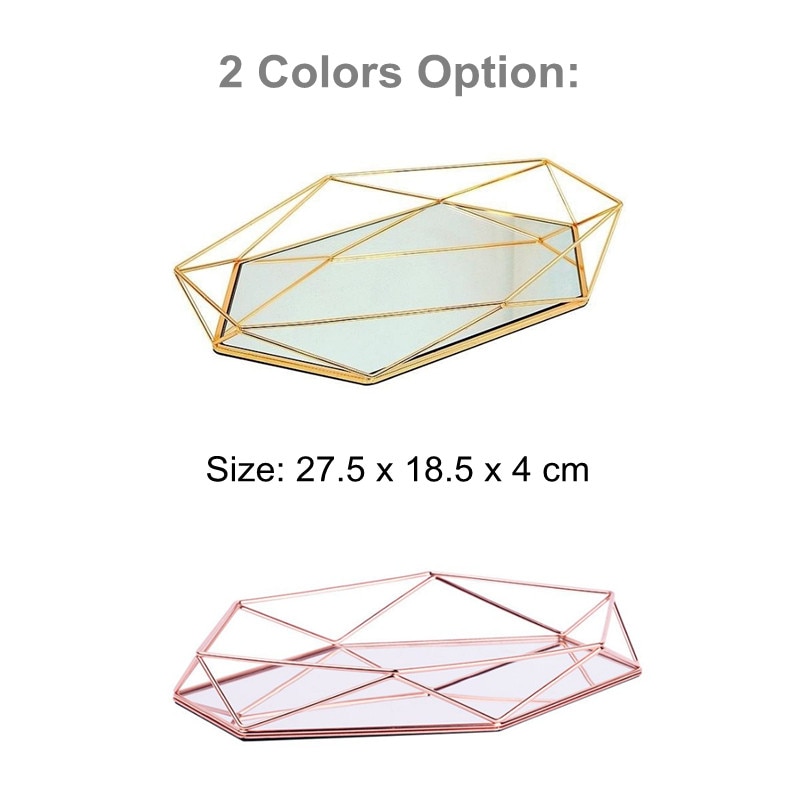 Metal Storage Hexagon Tray