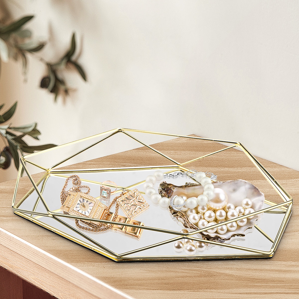 Metal Storage Hexagon Tray