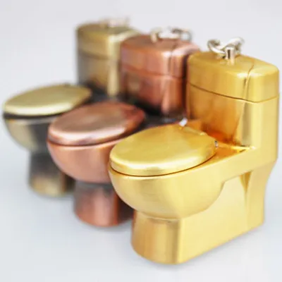 Metal Toilet Lighter Keychain
