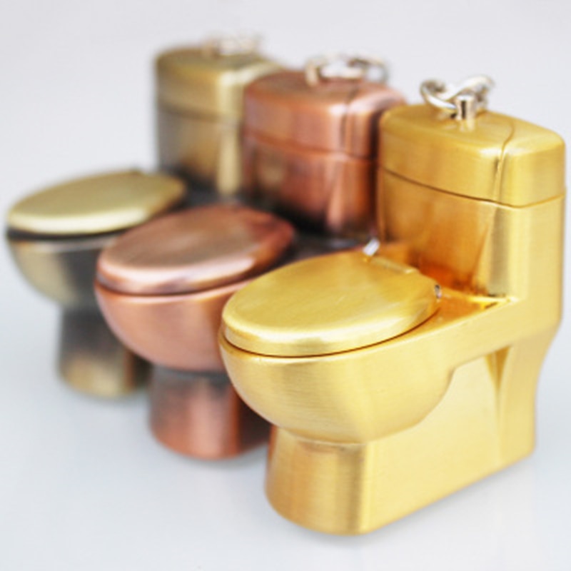 Metal Toilet Lighter Keychain