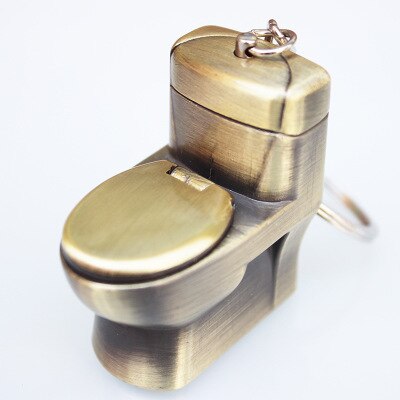 Metal Toilet Lighter Keychain