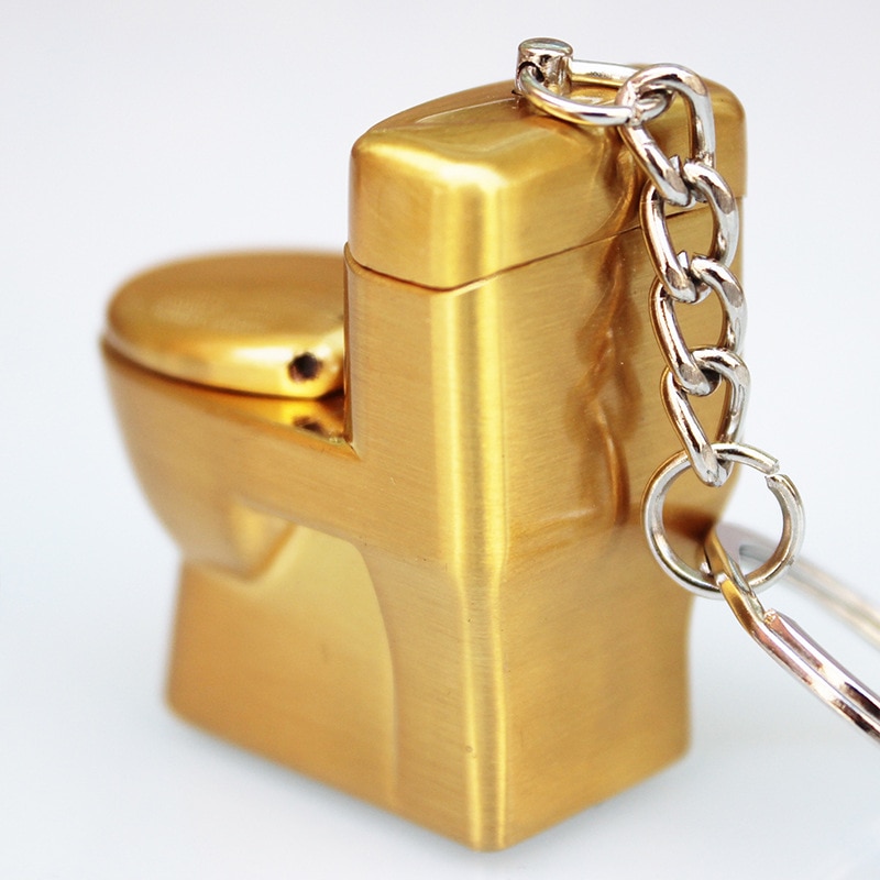 Metal Toilet Lighter Keychain