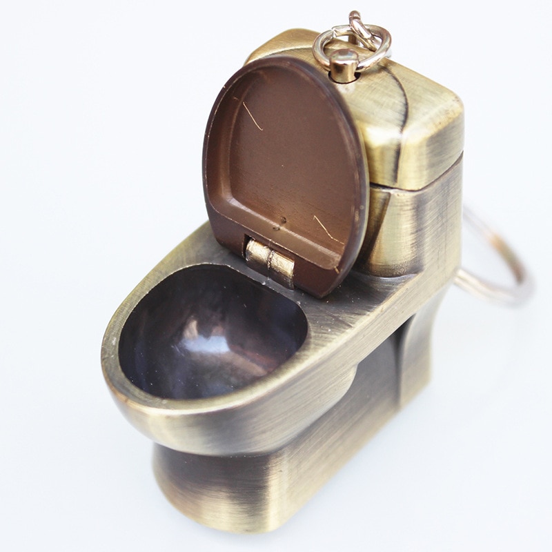 Metal Toilet Lighter Keychain